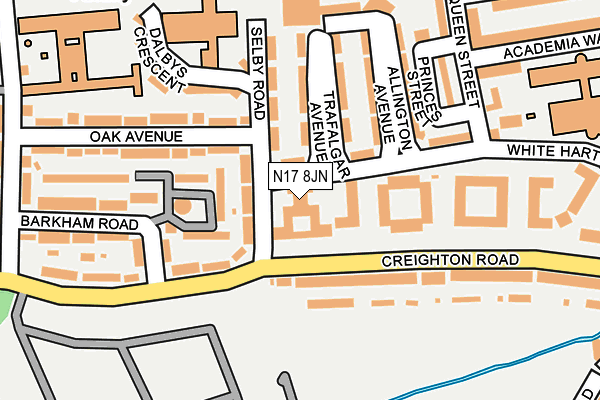 N17 8JN map - OS OpenMap – Local (Ordnance Survey)