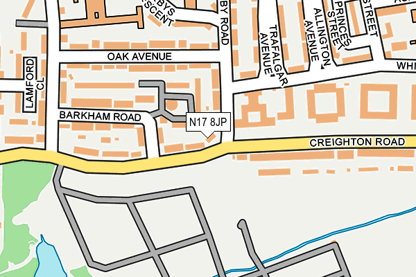 N17 8JP map - OS OpenMap – Local (Ordnance Survey)