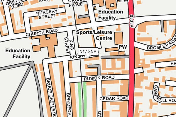 N17 8NP map - OS OpenMap – Local (Ordnance Survey)