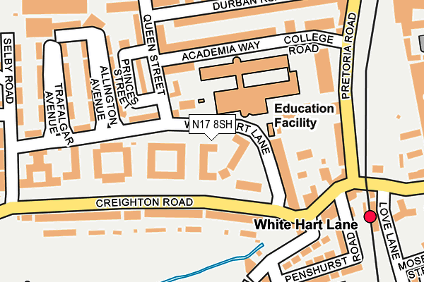 N17 8SH map - OS OpenMap – Local (Ordnance Survey)
