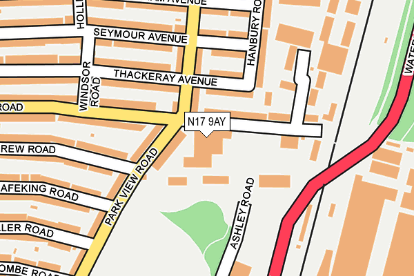 N17 9AY map - OS OpenMap – Local (Ordnance Survey)