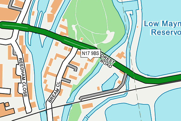 N17 9BS map - OS OpenMap – Local (Ordnance Survey)