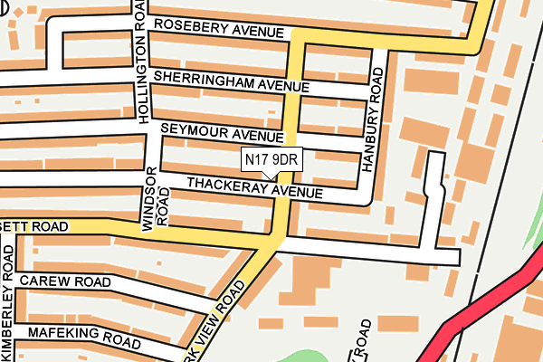 N17 9DR map - OS OpenMap – Local (Ordnance Survey)