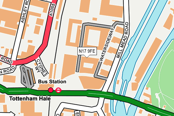 N17 9FE map - OS OpenMap – Local (Ordnance Survey)