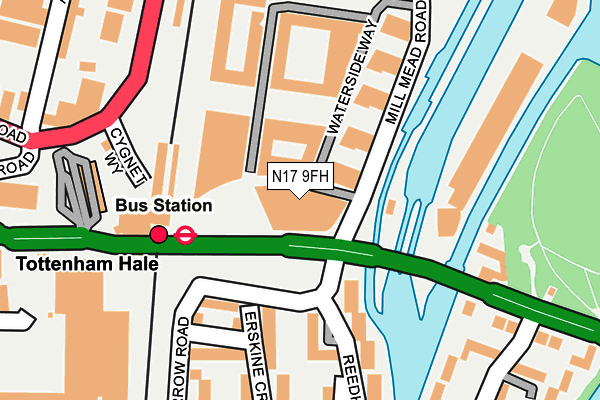 N17 9FH map - OS OpenMap – Local (Ordnance Survey)