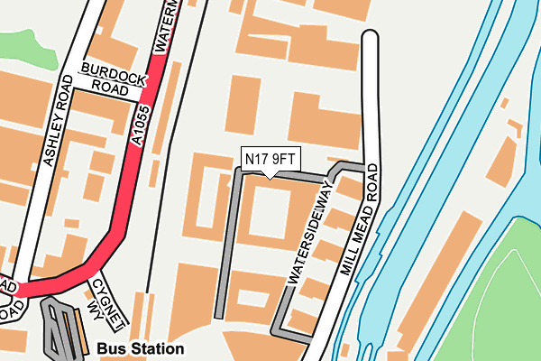 N17 9FT map - OS OpenMap – Local (Ordnance Survey)