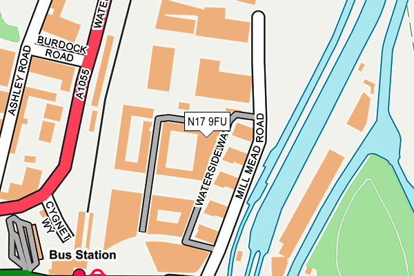 N17 9FU map - OS OpenMap – Local (Ordnance Survey)