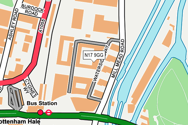 N17 9GG map - OS OpenMap – Local (Ordnance Survey)