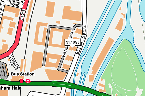 N17 9GJ map - OS OpenMap – Local (Ordnance Survey)