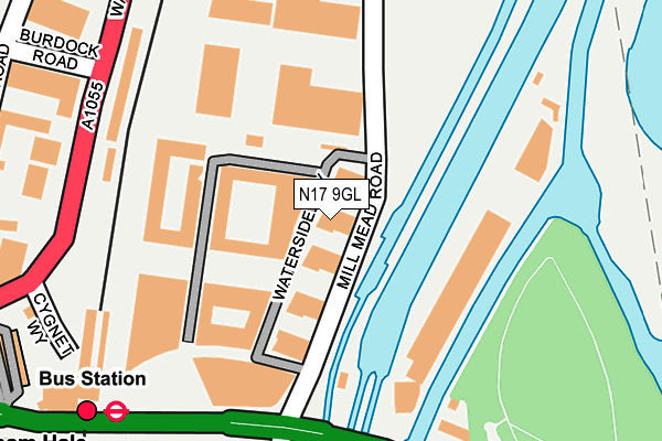 N17 9GL map - OS OpenMap – Local (Ordnance Survey)