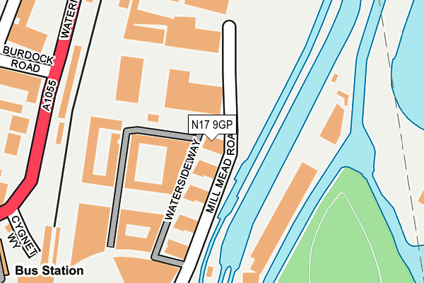 N17 9GP map - OS OpenMap – Local (Ordnance Survey)