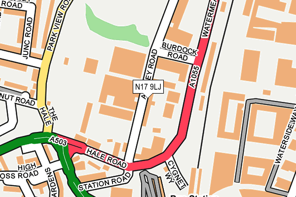 N17 9LJ map - OS OpenMap – Local (Ordnance Survey)