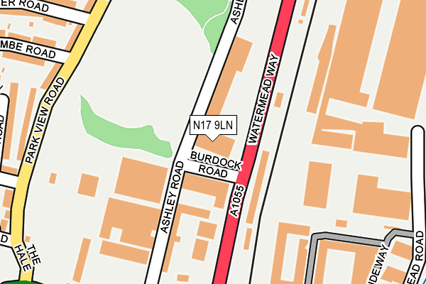 N17 9LN map - OS OpenMap – Local (Ordnance Survey)
