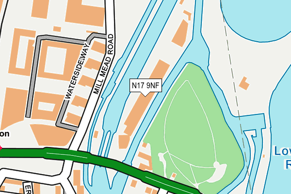 N17 9NF map - OS OpenMap – Local (Ordnance Survey)
