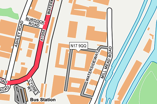 N17 9QQ map - OS OpenMap – Local (Ordnance Survey)