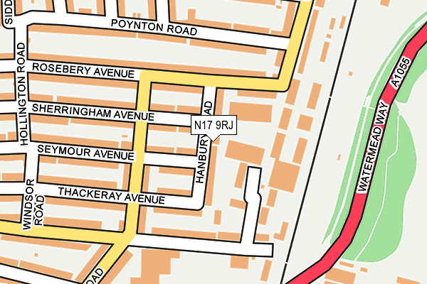 N17 9RJ map - OS OpenMap – Local (Ordnance Survey)