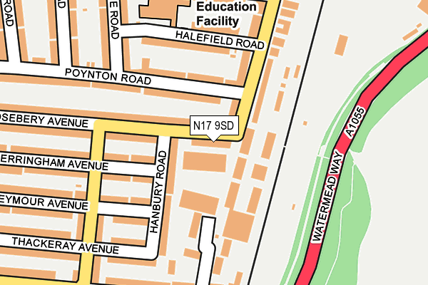 N17 9SD map - OS OpenMap – Local (Ordnance Survey)