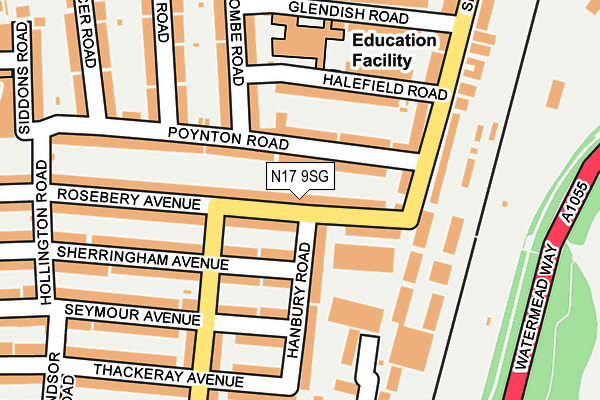 N17 9SG map - OS OpenMap – Local (Ordnance Survey)