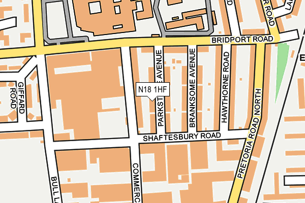 N18 1HF map - OS OpenMap – Local (Ordnance Survey)