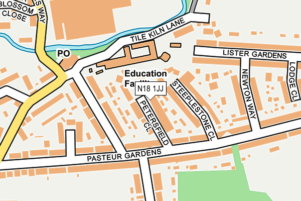 N18 1JJ map - OS OpenMap – Local (Ordnance Survey)