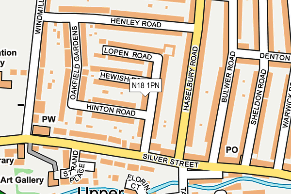 N18 1PN map - OS OpenMap – Local (Ordnance Survey)