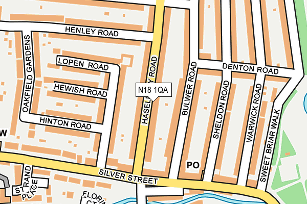 N18 1QA map - OS OpenMap – Local (Ordnance Survey)