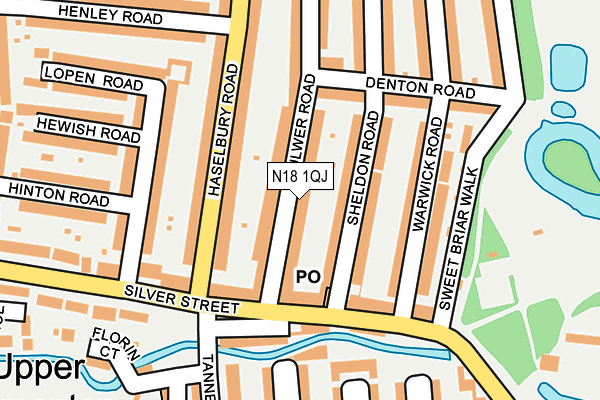 N18 1QJ map - OS OpenMap – Local (Ordnance Survey)