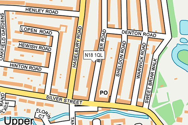 N18 1QL map - OS OpenMap – Local (Ordnance Survey)