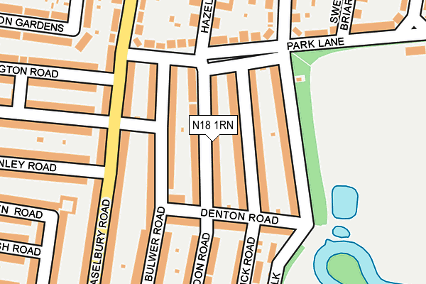 N18 1RN map - OS OpenMap – Local (Ordnance Survey)