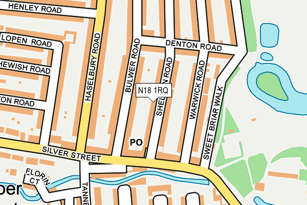N18 1RQ map - OS OpenMap – Local (Ordnance Survey)
