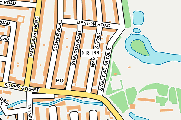 N18 1RR map - OS OpenMap – Local (Ordnance Survey)