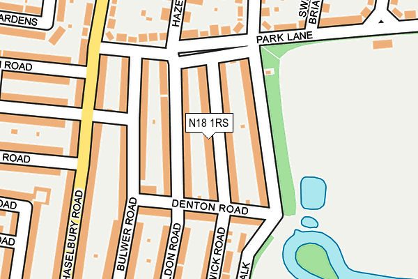 N18 1RS map - OS OpenMap – Local (Ordnance Survey)