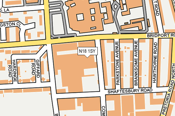 N18 1SY map - OS OpenMap – Local (Ordnance Survey)