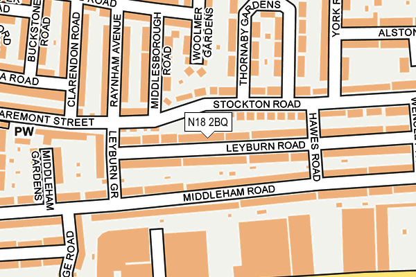 N18 2BQ map - OS OpenMap – Local (Ordnance Survey)
