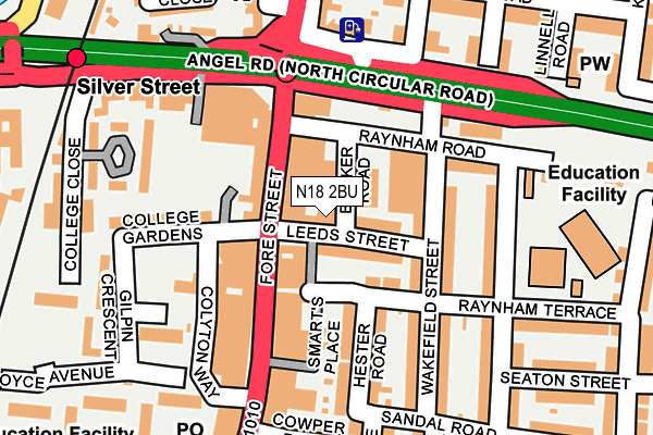 N18 2BU map - OS OpenMap – Local (Ordnance Survey)