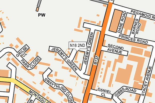 N18 2ND map - OS OpenMap – Local (Ordnance Survey)