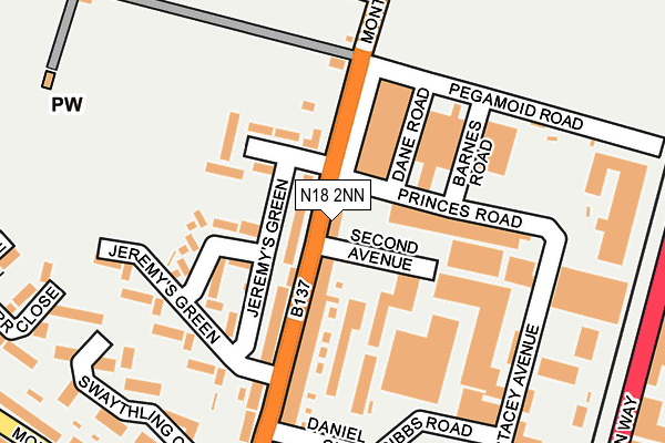 N18 2NN map - OS OpenMap – Local (Ordnance Survey)