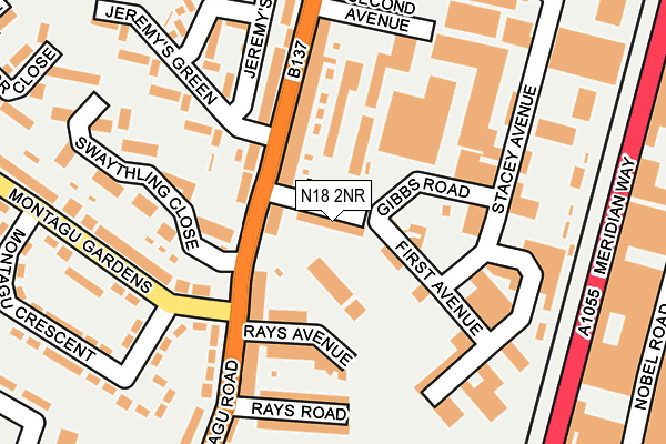N18 2NR map - OS OpenMap – Local (Ordnance Survey)