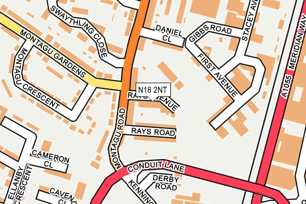 N18 2NT map - OS OpenMap – Local (Ordnance Survey)