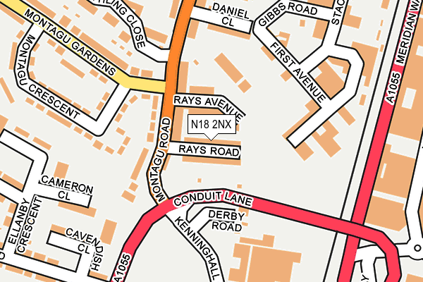 N18 2NX map - OS OpenMap – Local (Ordnance Survey)