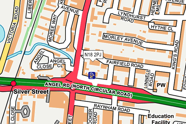 N18 2PJ map - OS OpenMap – Local (Ordnance Survey)