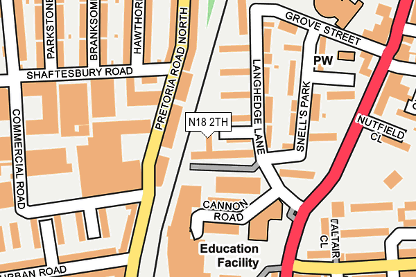 N18 2TH map - OS OpenMap – Local (Ordnance Survey)