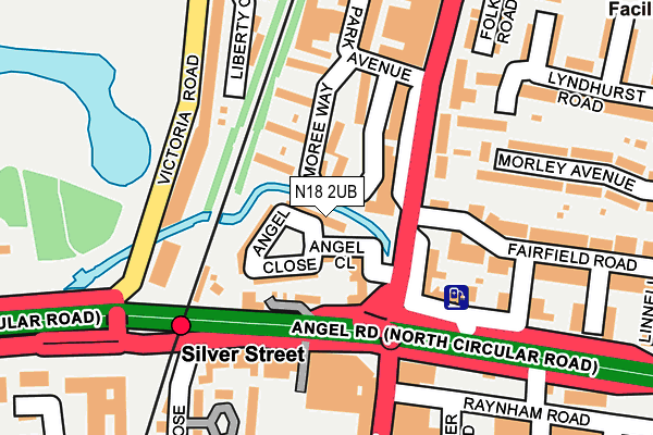 N18 2UB map - OS OpenMap – Local (Ordnance Survey)