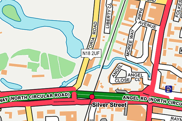 N18 2UF map - OS OpenMap – Local (Ordnance Survey)