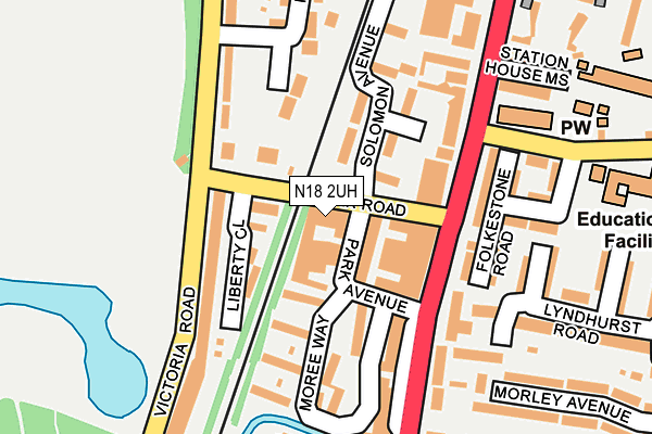 N18 2UH map - OS OpenMap – Local (Ordnance Survey)