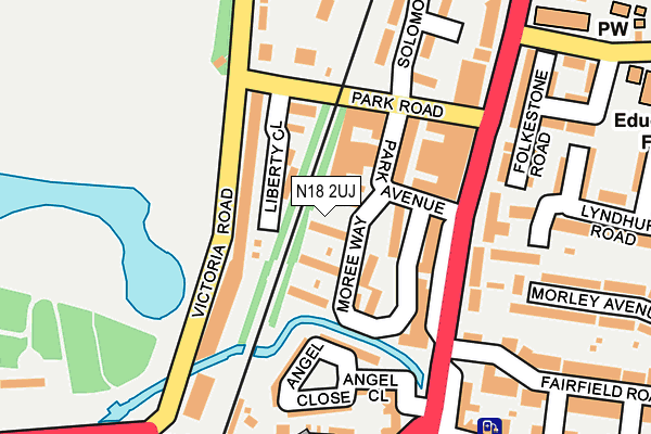 N18 2UJ map - OS OpenMap – Local (Ordnance Survey)
