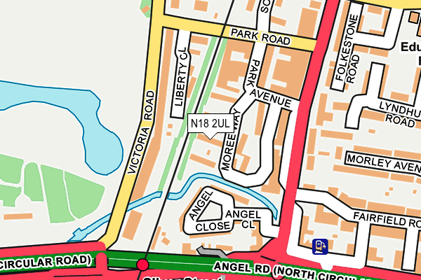 N18 2UL map - OS OpenMap – Local (Ordnance Survey)