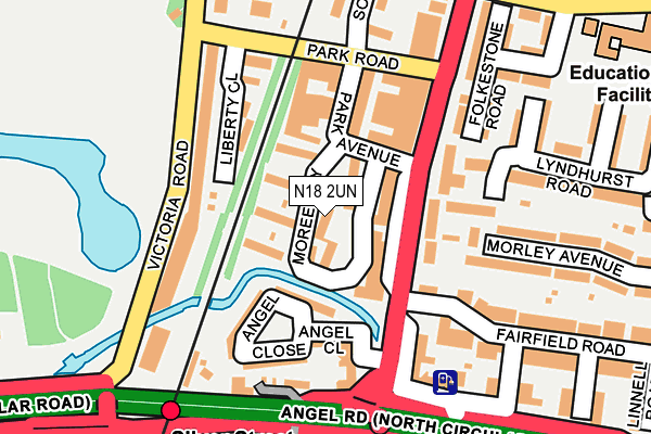N18 2UN map - OS OpenMap – Local (Ordnance Survey)