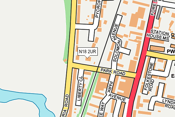 N18 2UR map - OS OpenMap – Local (Ordnance Survey)