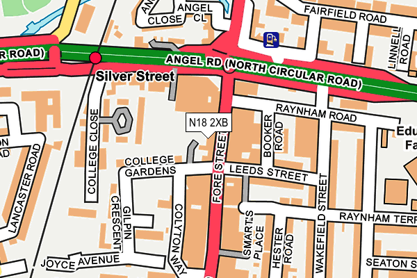 N18 2XB map - OS OpenMap – Local (Ordnance Survey)